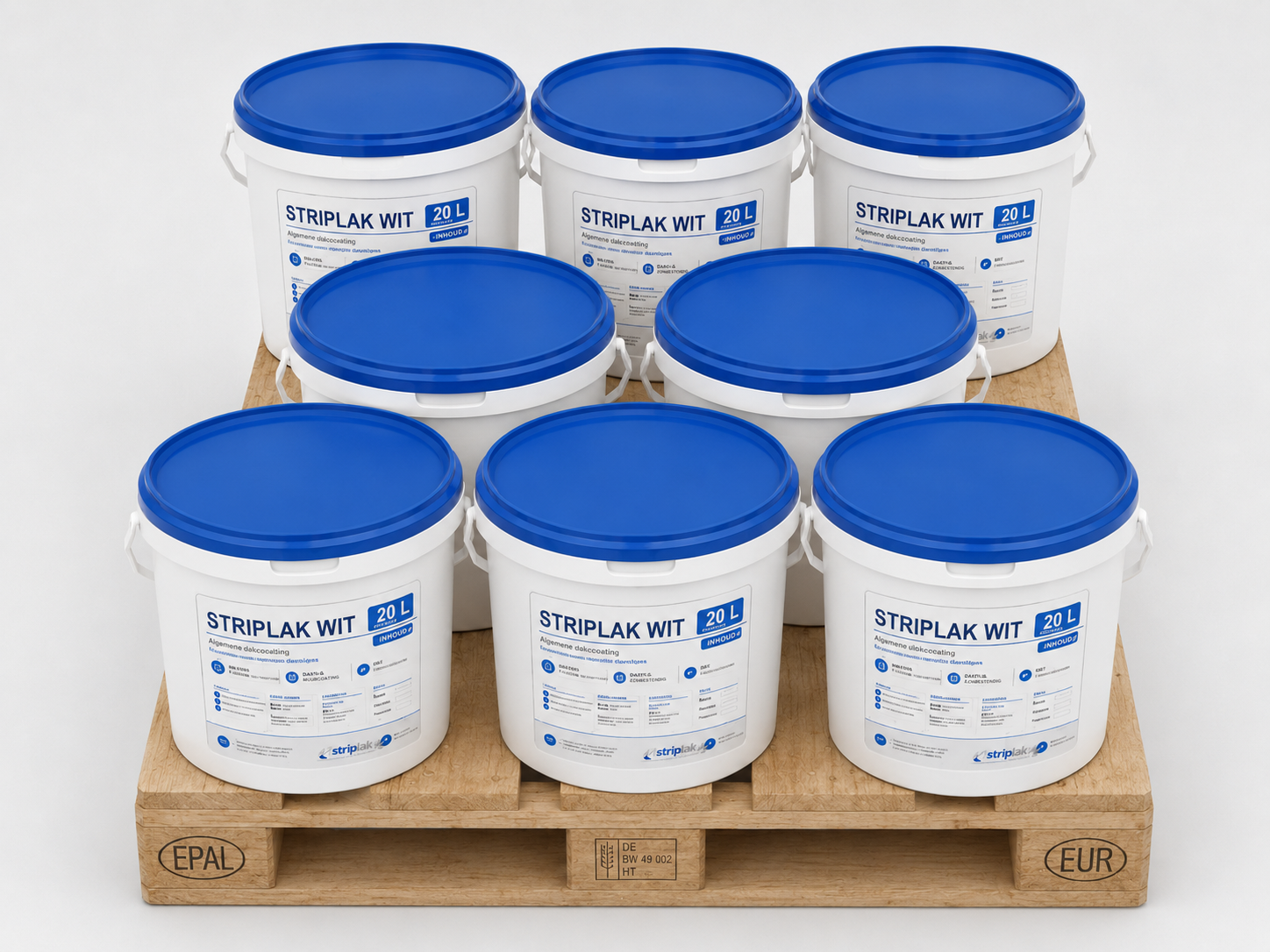 StripLak emmers op pallet