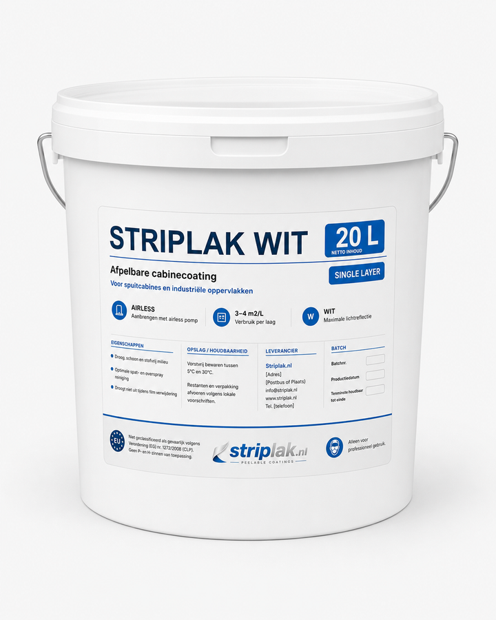 Striplak Wit 20L - Single Layer